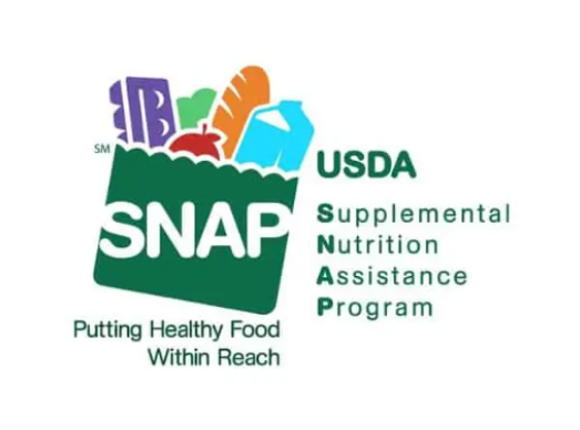 A picture of the Supplemental Nutrition Assistance Program’s logo. The SNAP’s slogan “Putting Healthy Food Within Reach” is included in the image. 